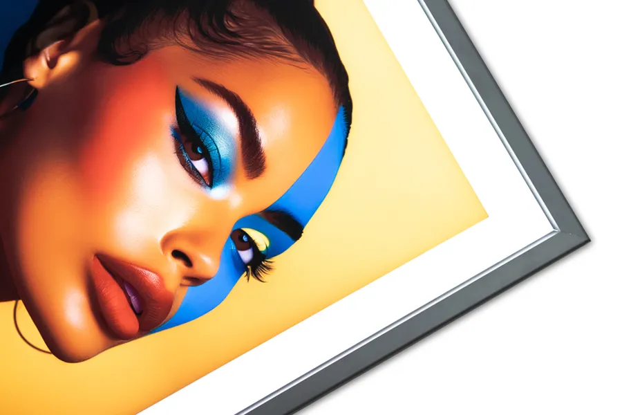 close up image of lgp clip frame panel containing a bright image